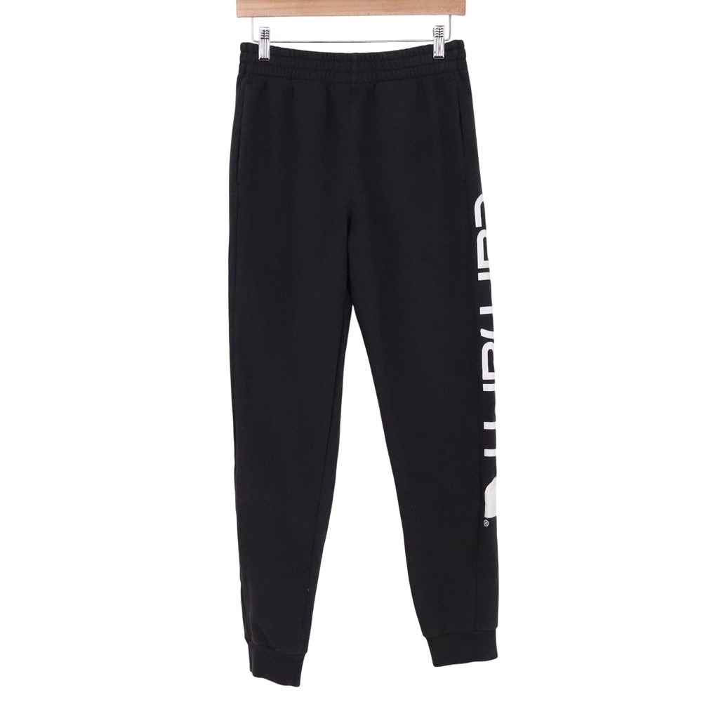 Carhartt Sweatpants Boys L Black Logo Graphic Fleece Joggers Excellent